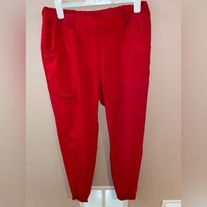 Red joggers